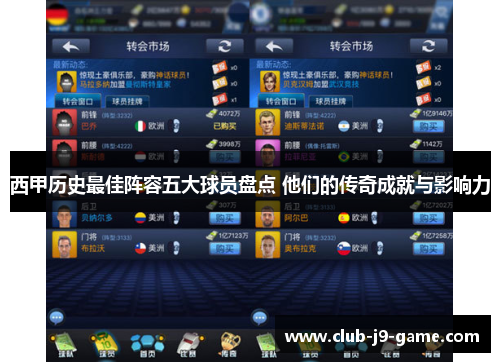 西甲历史最佳阵容五大球员盘点 他们的传奇成就与影响力 西甲历史最佳阵容五大球员盘点 他们的传奇成就与影响力